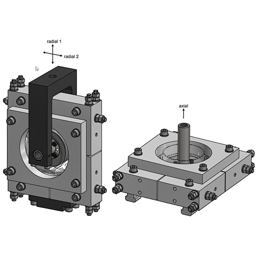 Axial-Radial Static and Fatigue Driveshaft Centre Support Bearing Test Fixture Axial-Radial Static and Fatigue Driveshaft Centre Support Bearing Test Fixture