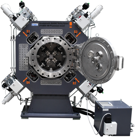 100 kN Servohydraulic  Biaxial Planar Testing Systems with Autoclav